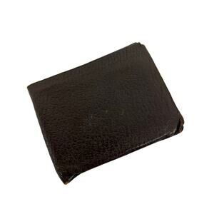 Vtg JD California Distressed Dark Brown Mens Pigskin Billfold Wallet